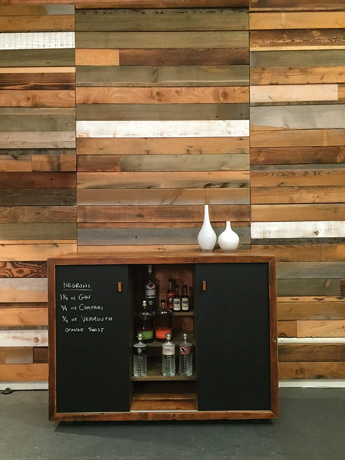 Well-used spaces deserve one-of-a-kind storage solutions, like this creative bar cart (from $2,500 for similar pieces) custom-designed by Plank &amp; Grain and made from reclaimed wood. Available at Plank &amp; Grain, Chinatown–International Distric…