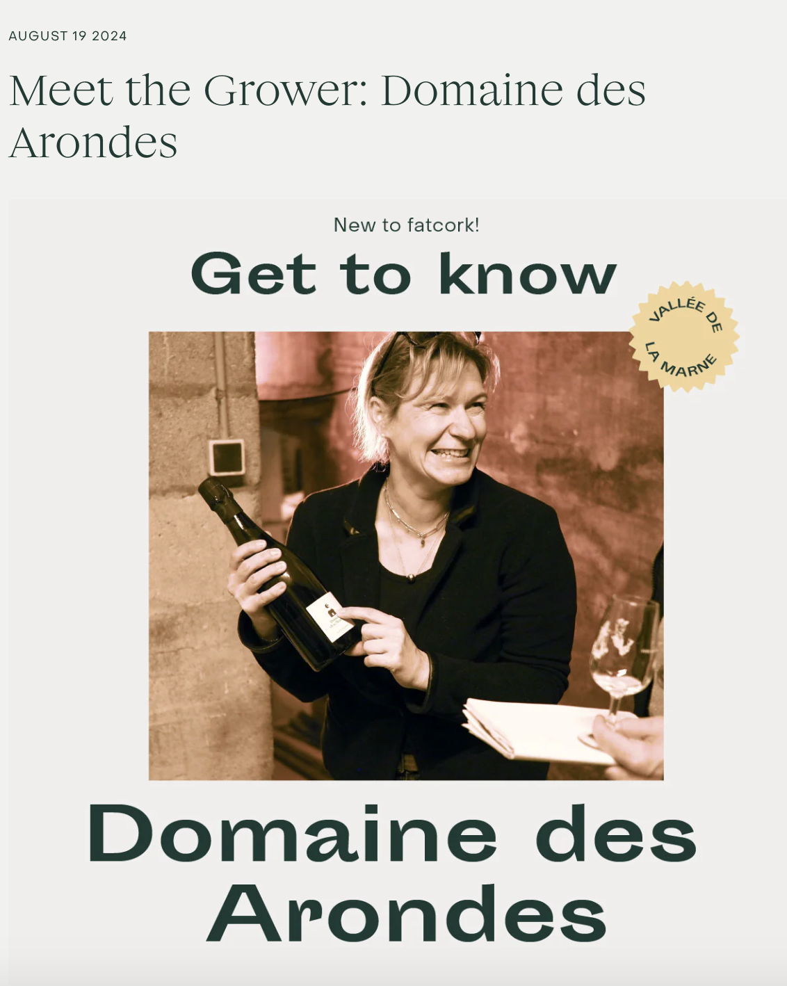 Meet the Grower: Domaine des Arondes