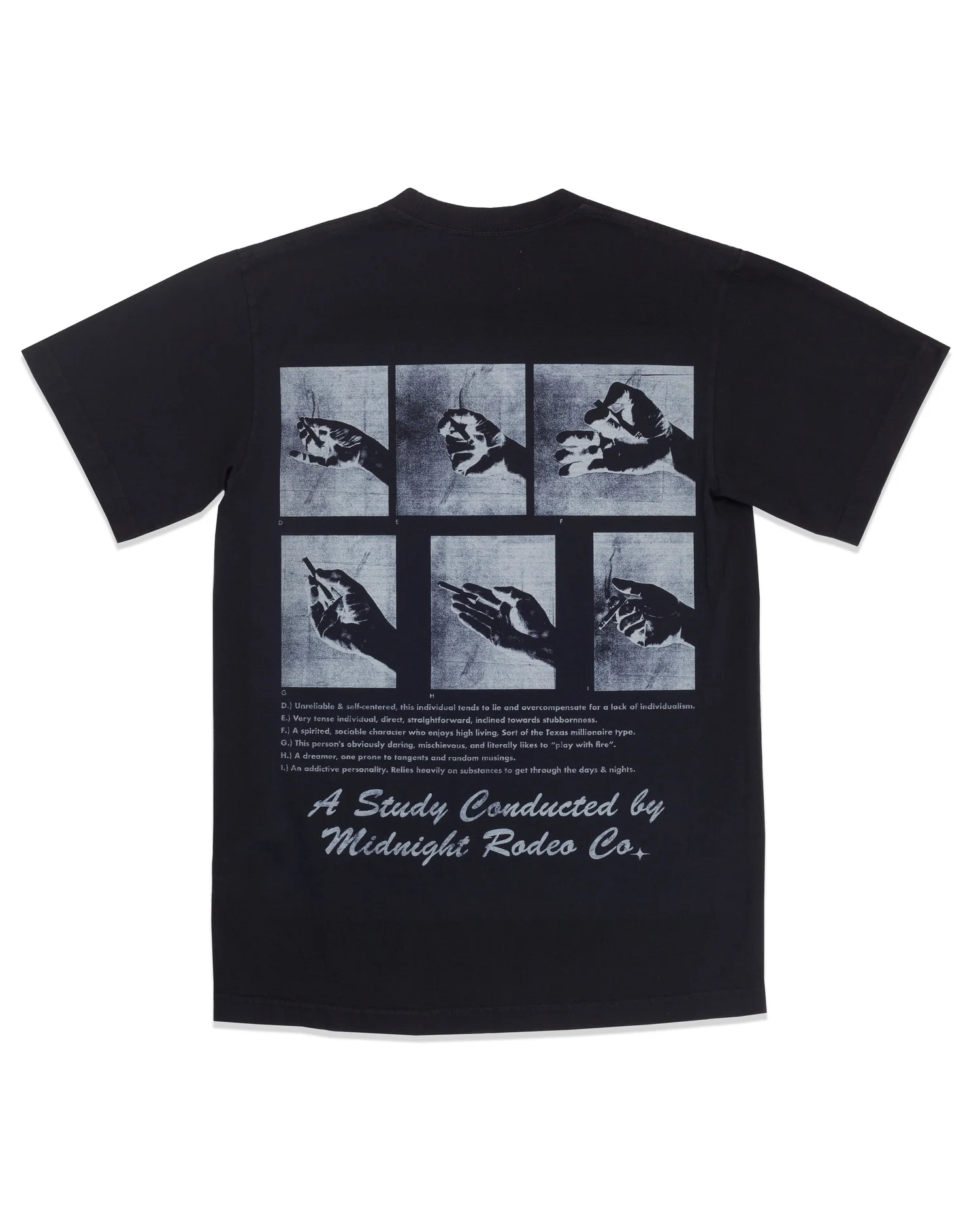 cigarette psychology shirt Psychology- the gambler cozy warmth "Cigarette Psychology" T-Shirt Midnight