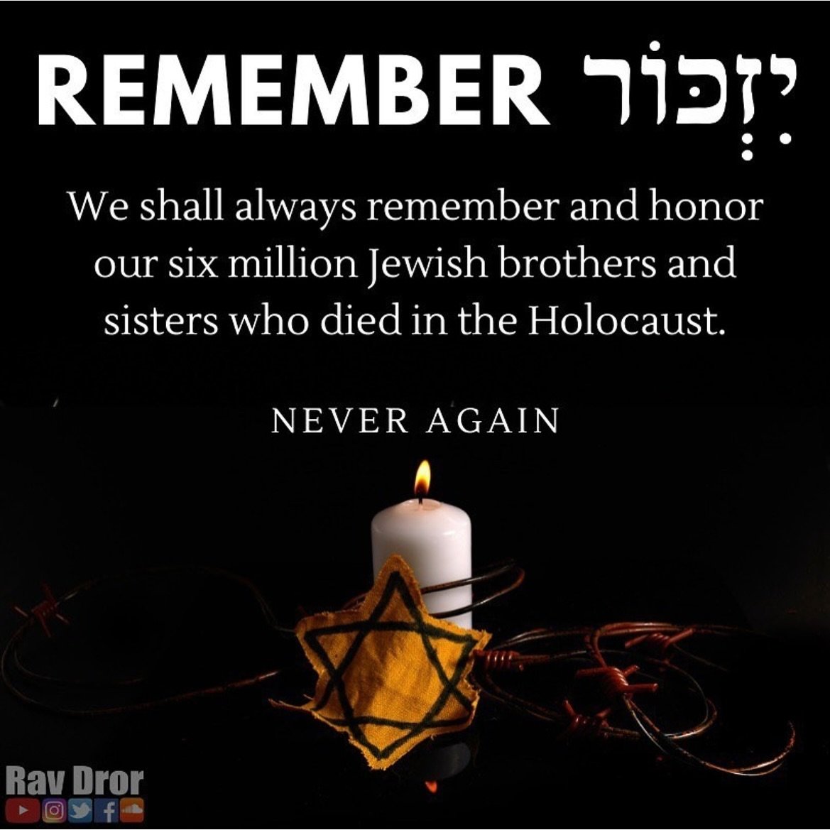 🕯️Tonight is Yom HaShoah, Holocaust Remembrance Day. Let&rsquo;s honor the memory of the six million Jews who perished in the Holocaust by lighting a candle. Their lives were brutally extinguished, but their light continues to shine upon us even in 