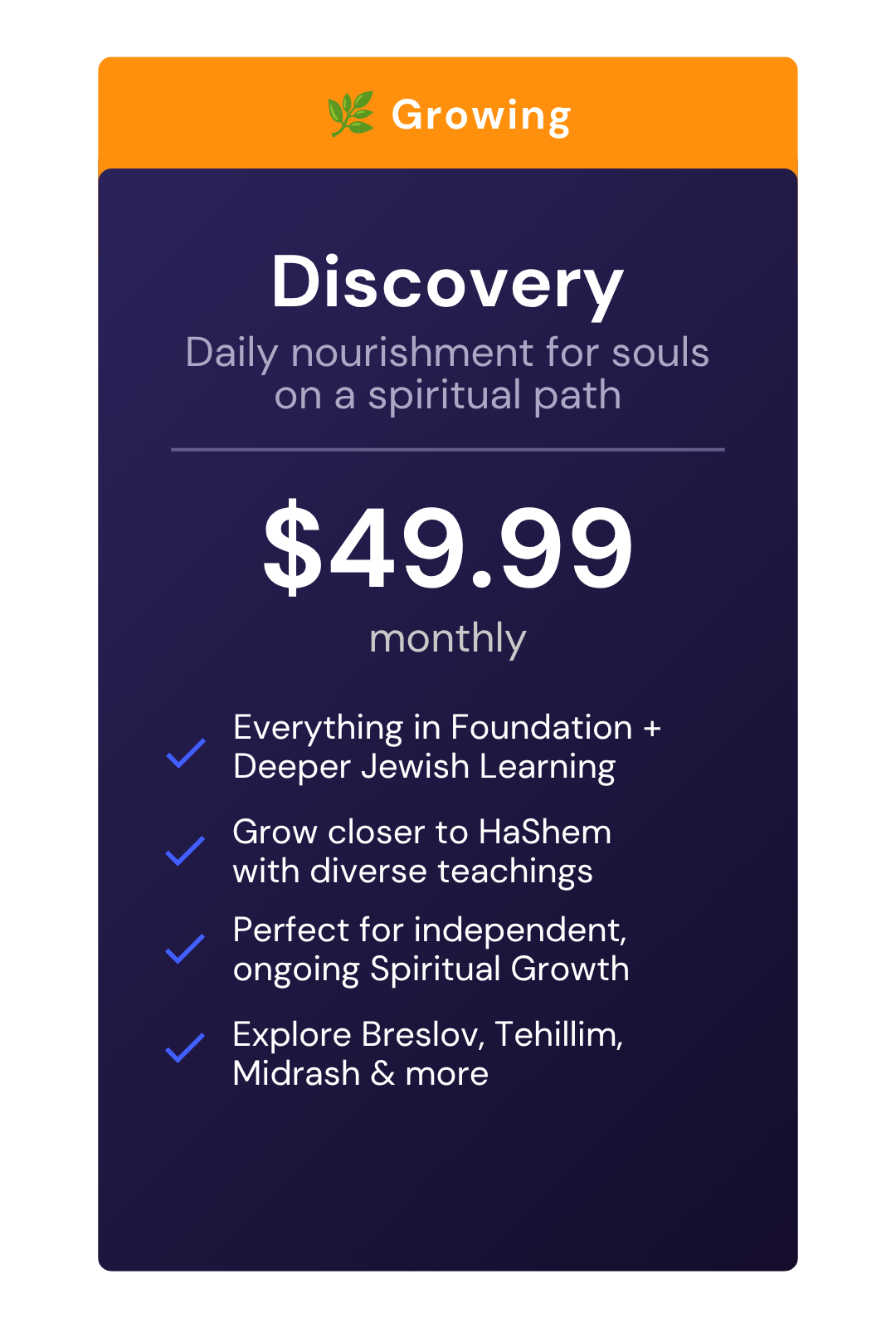 Emunah academy discovery plan