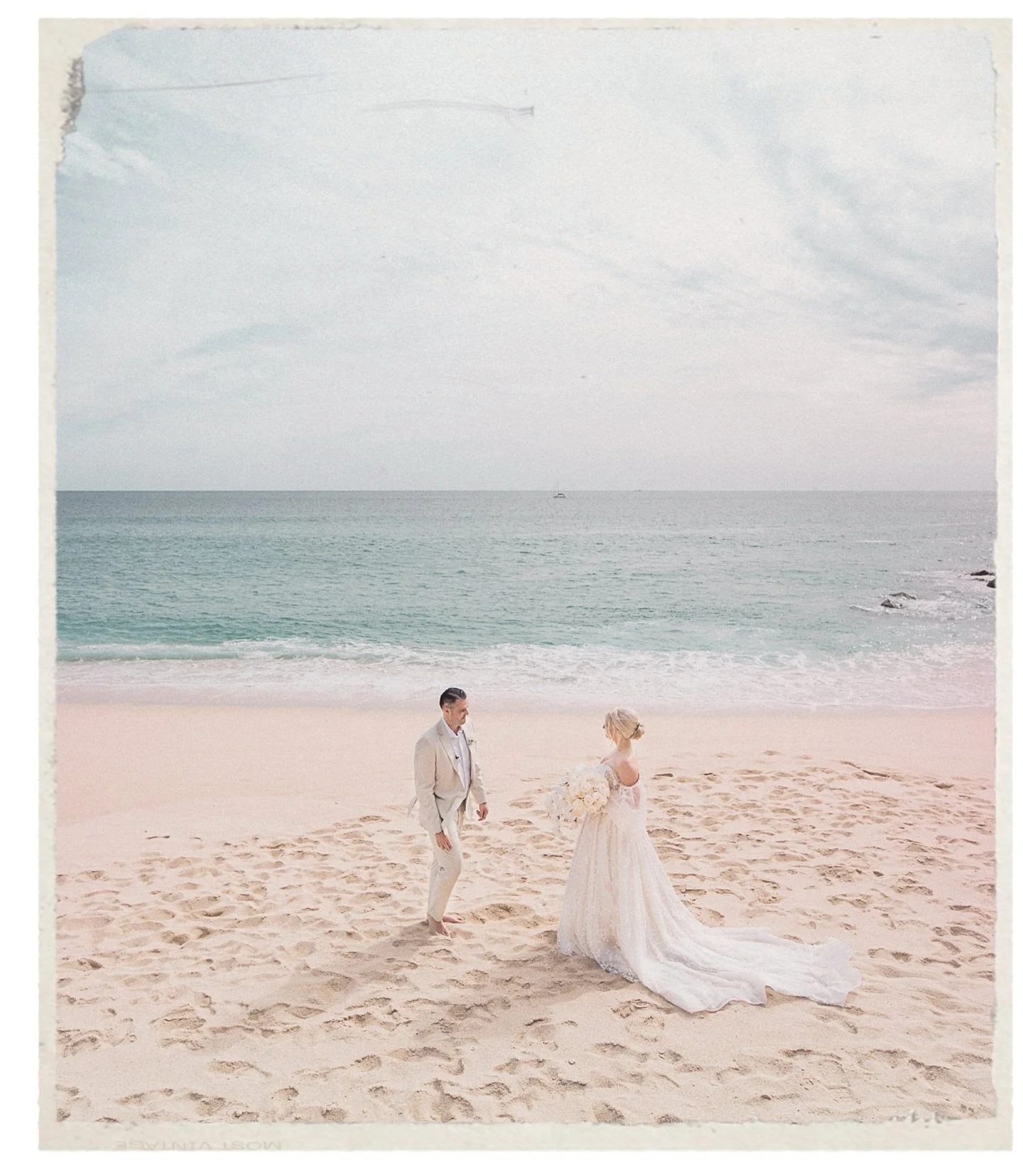 A quiet first look moment between Whitney and Jared at their Waldorf Astoria Los Cabos Pedregal wedding. Few places are as breathtaking as Cabo San Lucas, and private as the Waldorf, where the ocean and desert meet in perfect contrast. As Los Cabos w