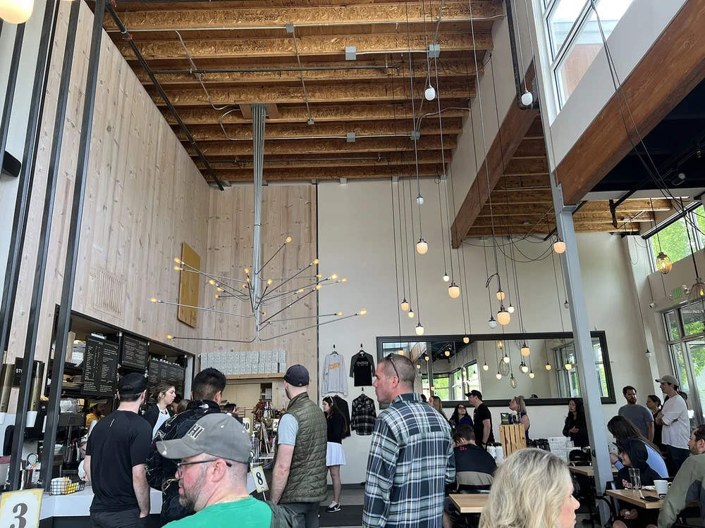 9 AM on Saturday in the Sparrow Bakery, Bend, Oregon