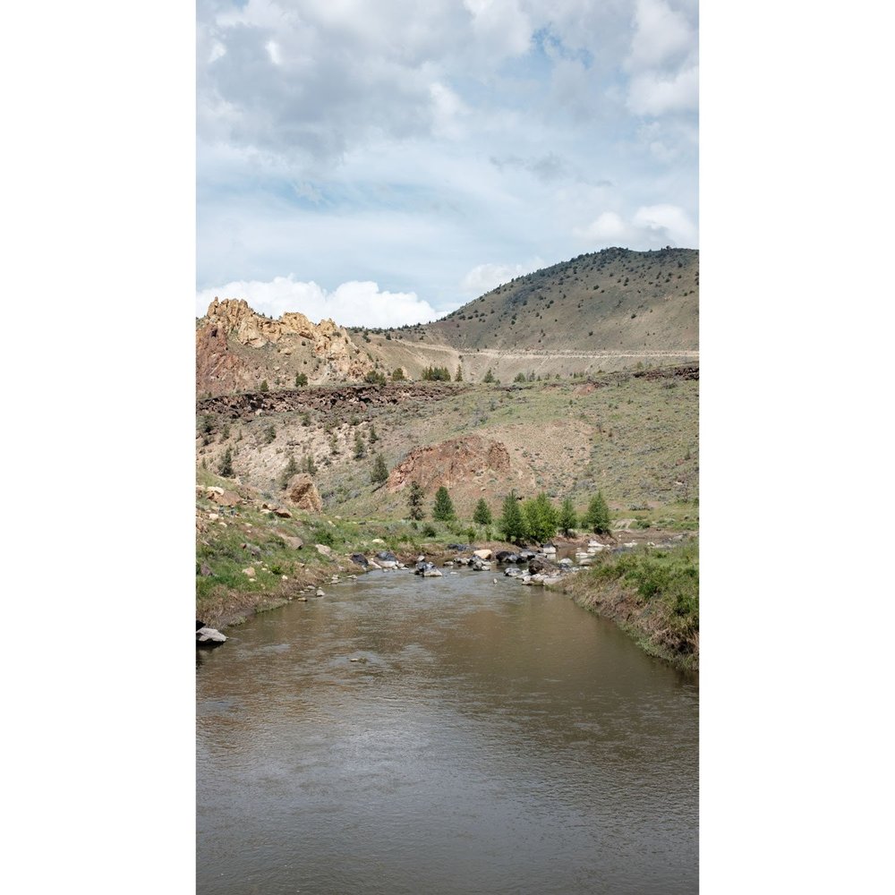 Northeast view from the bridge in Smith Rock State Park