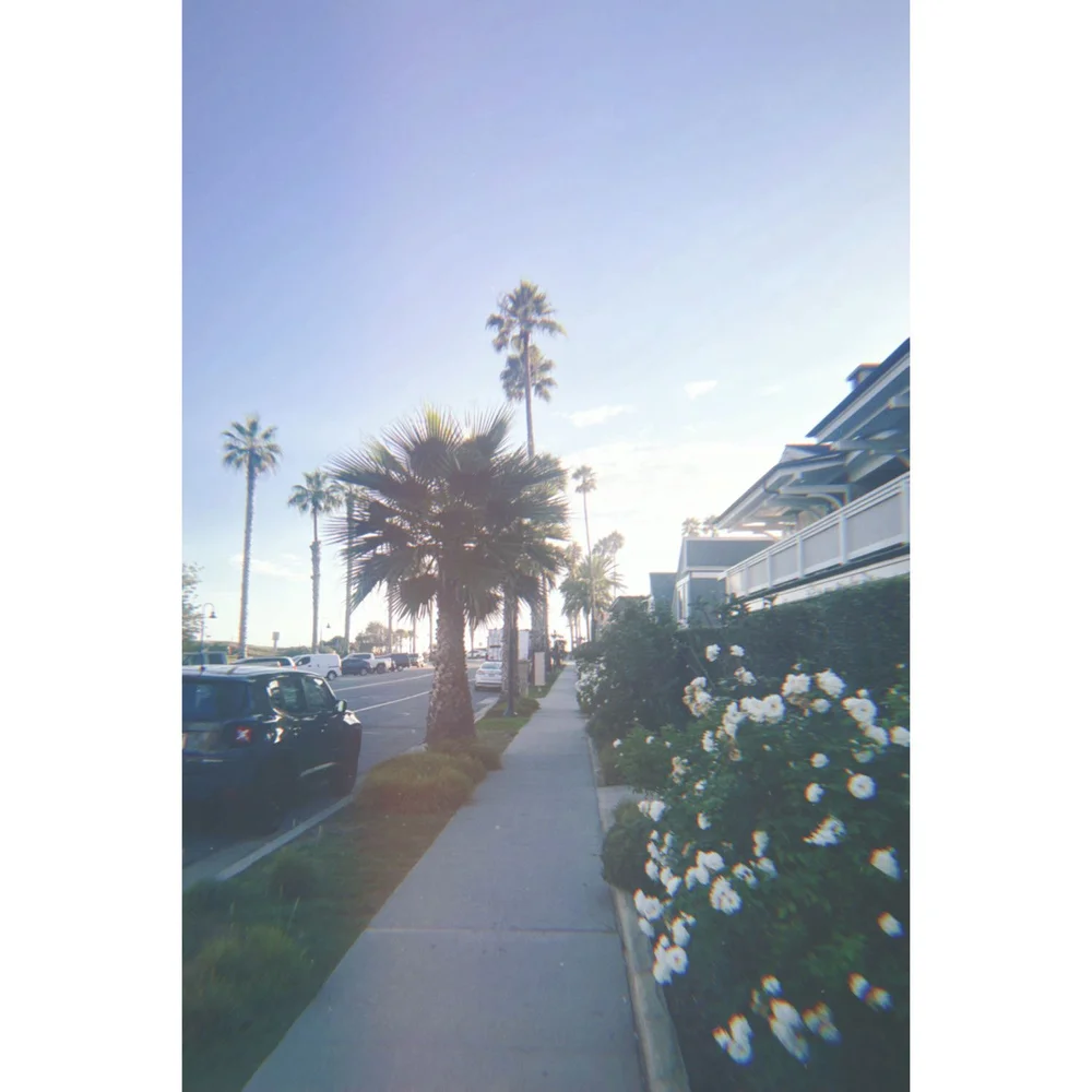Beach side sidewalk in Carpinteria, California