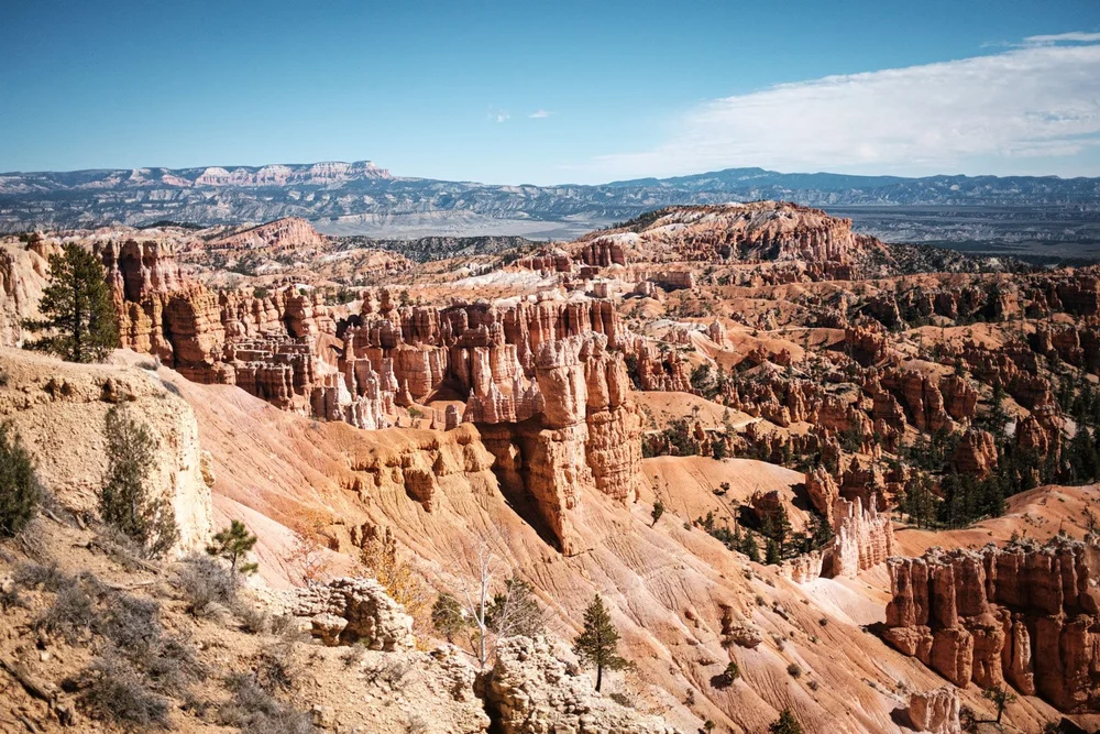 North Eastern view from rim trail near Sunset Point Bryce Canyon
