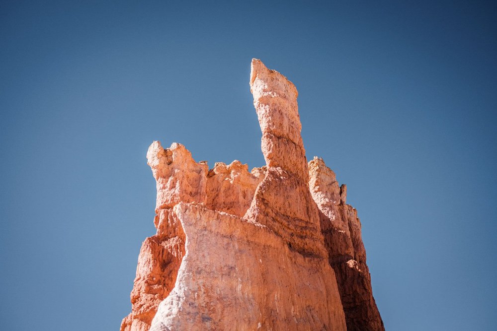 Knife handle looking hoodoo on Queens Garden Trail in Bryce Canyon