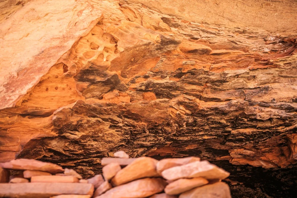 Subway Cave Trail discoloration on cave shelter ceiling