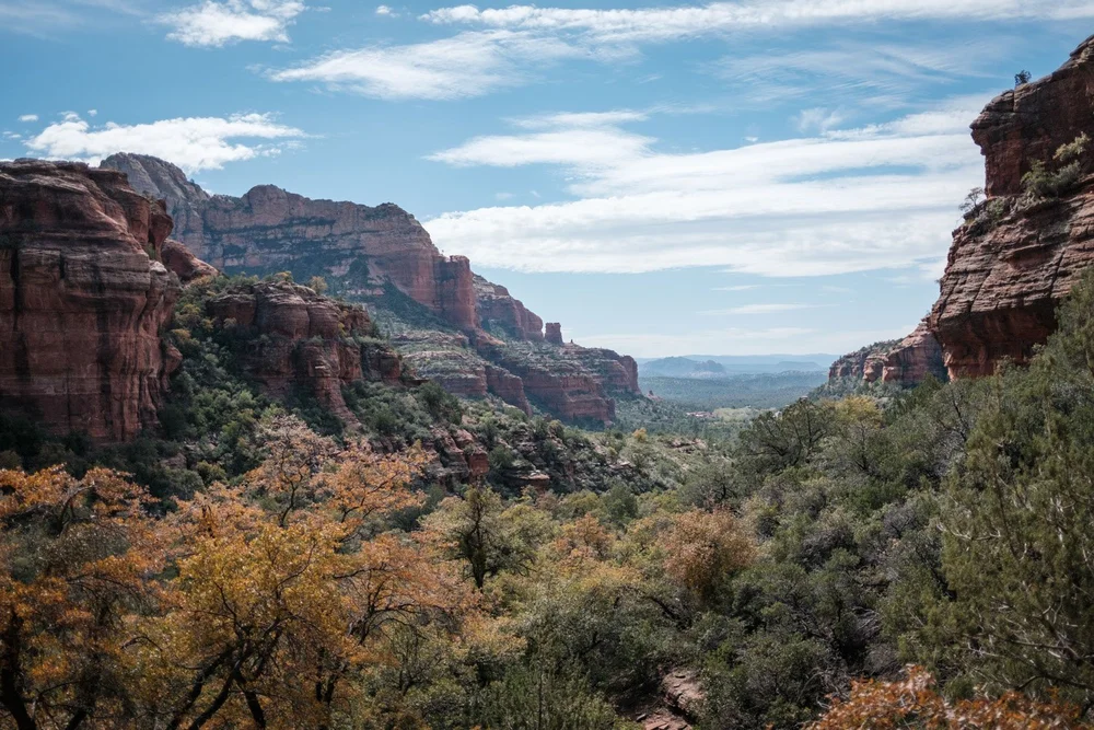 Subway Cave Trail view of the valley in fall colors