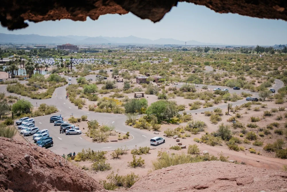 Phoenix Hole in the Rock view of the overall park from inside the hole