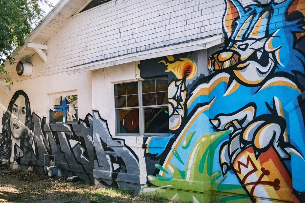 Phoenix downtown graffiti tommy the cat