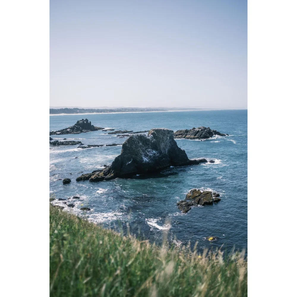 Oregon Yaquina Head Lighthouse sea stacks
