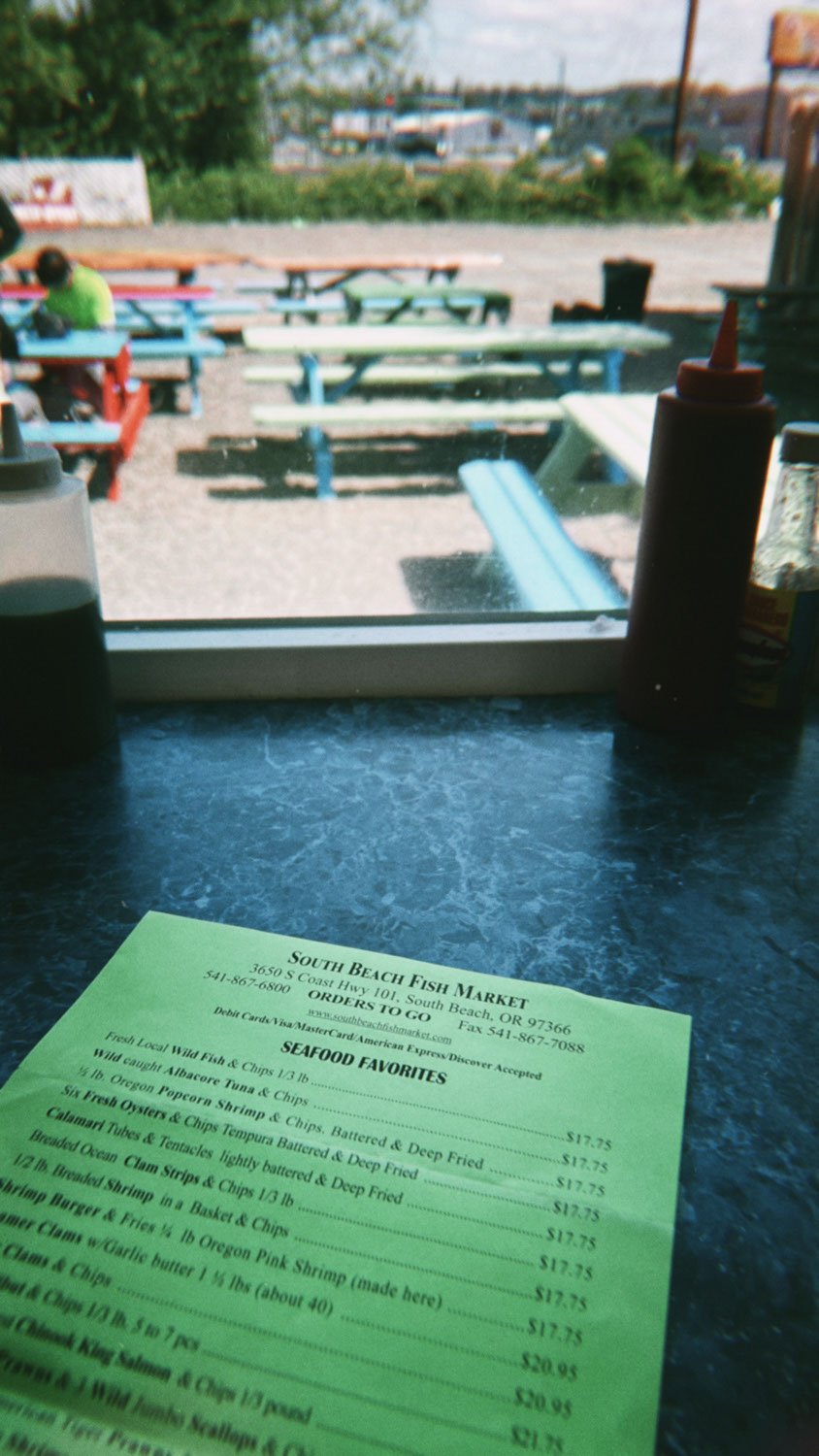 Oregon South Beach Fish Market menu