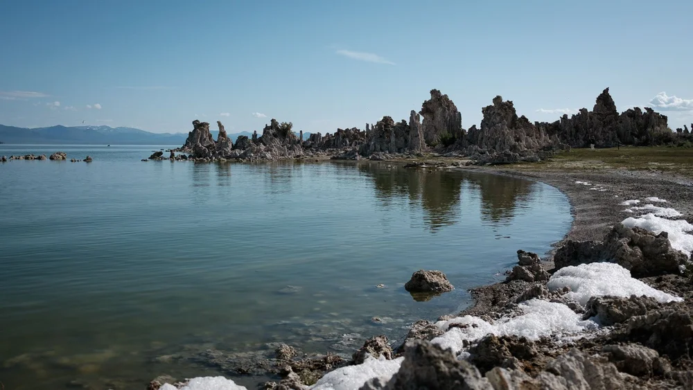 Mono Lake, California, tufa formations along the lake side