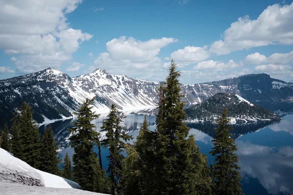 Crater Lake, Oregon, northern view from rim drive
