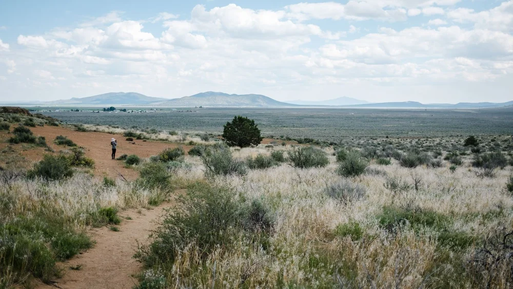 Fort Rock, Oregon, view out to the flat desert