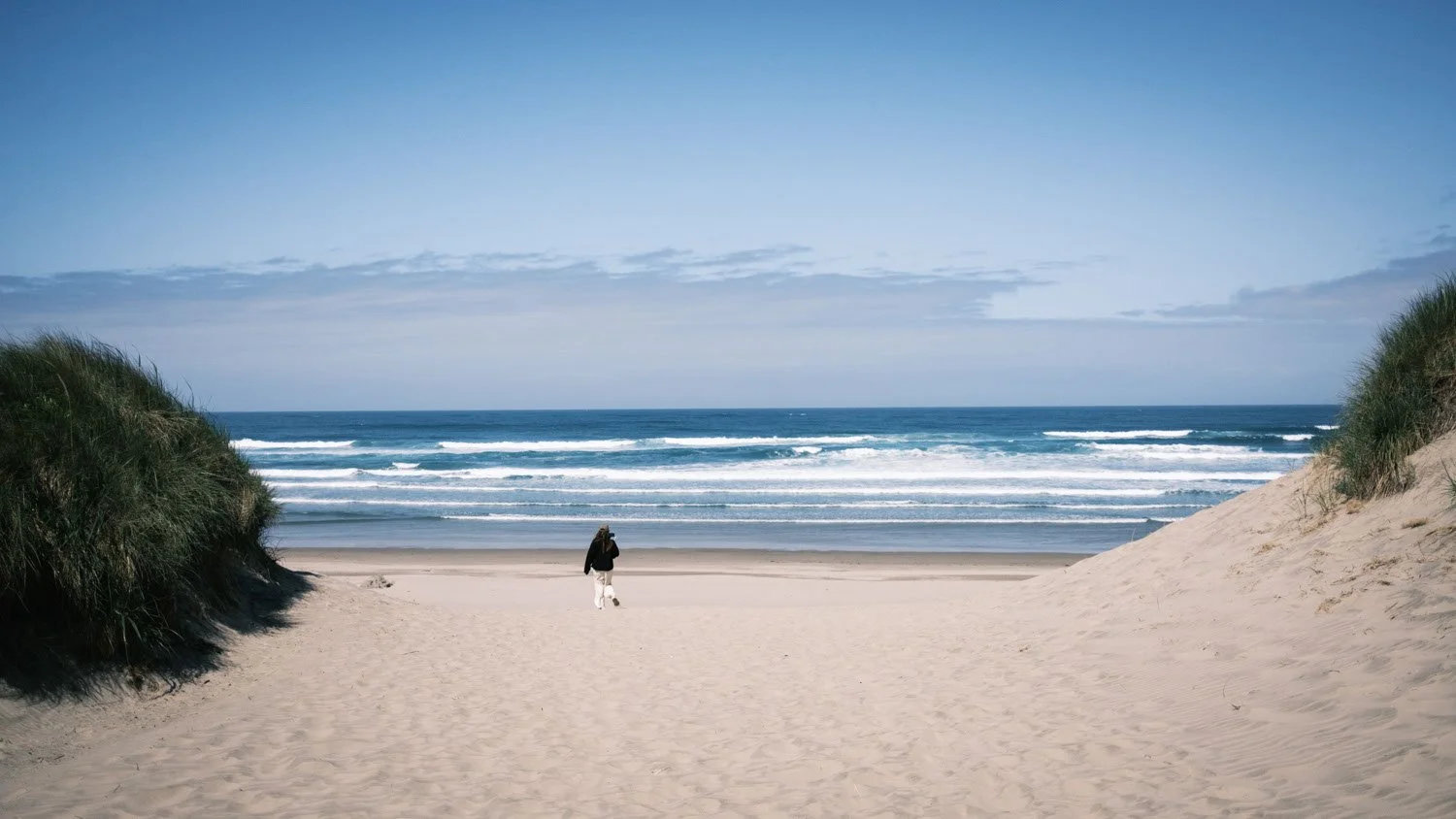 Oregon South Beach State Park beach entrance