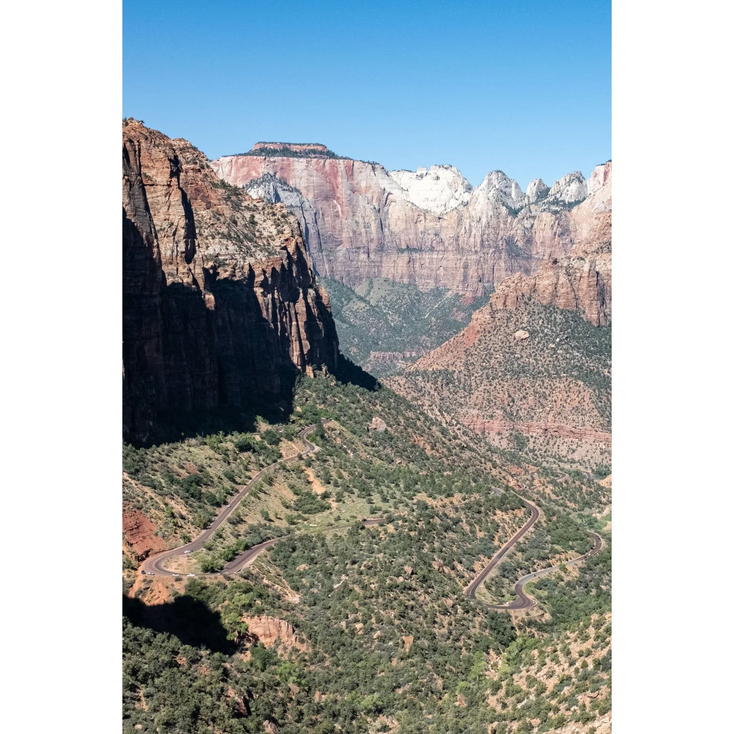 Zion scenic drive from Pine Creek Canyon Overlook