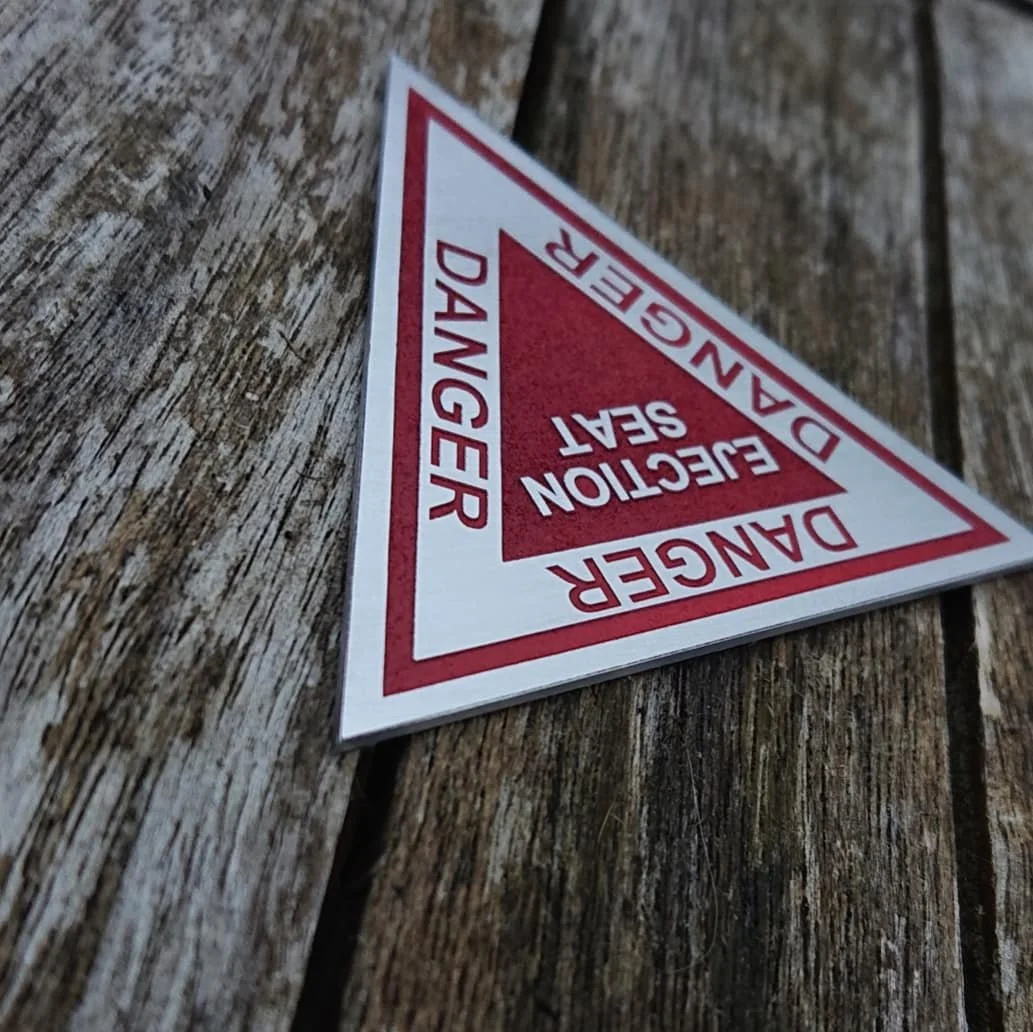 Ejection Seat Warning Triangle - RED — GasGasBones.com