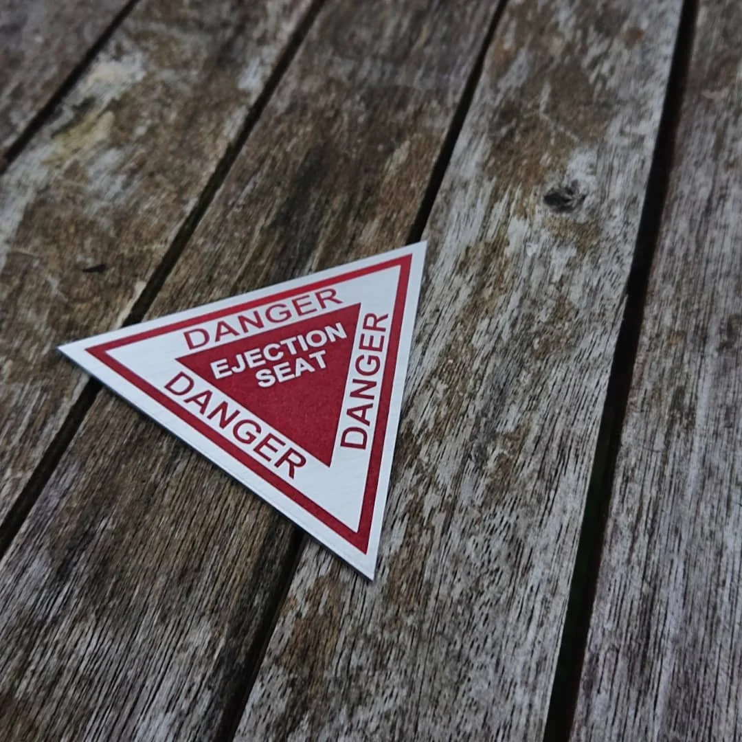 Ejection Triangle Patch Ejection Seat Warning Triangle - RED — GasGasBones.com