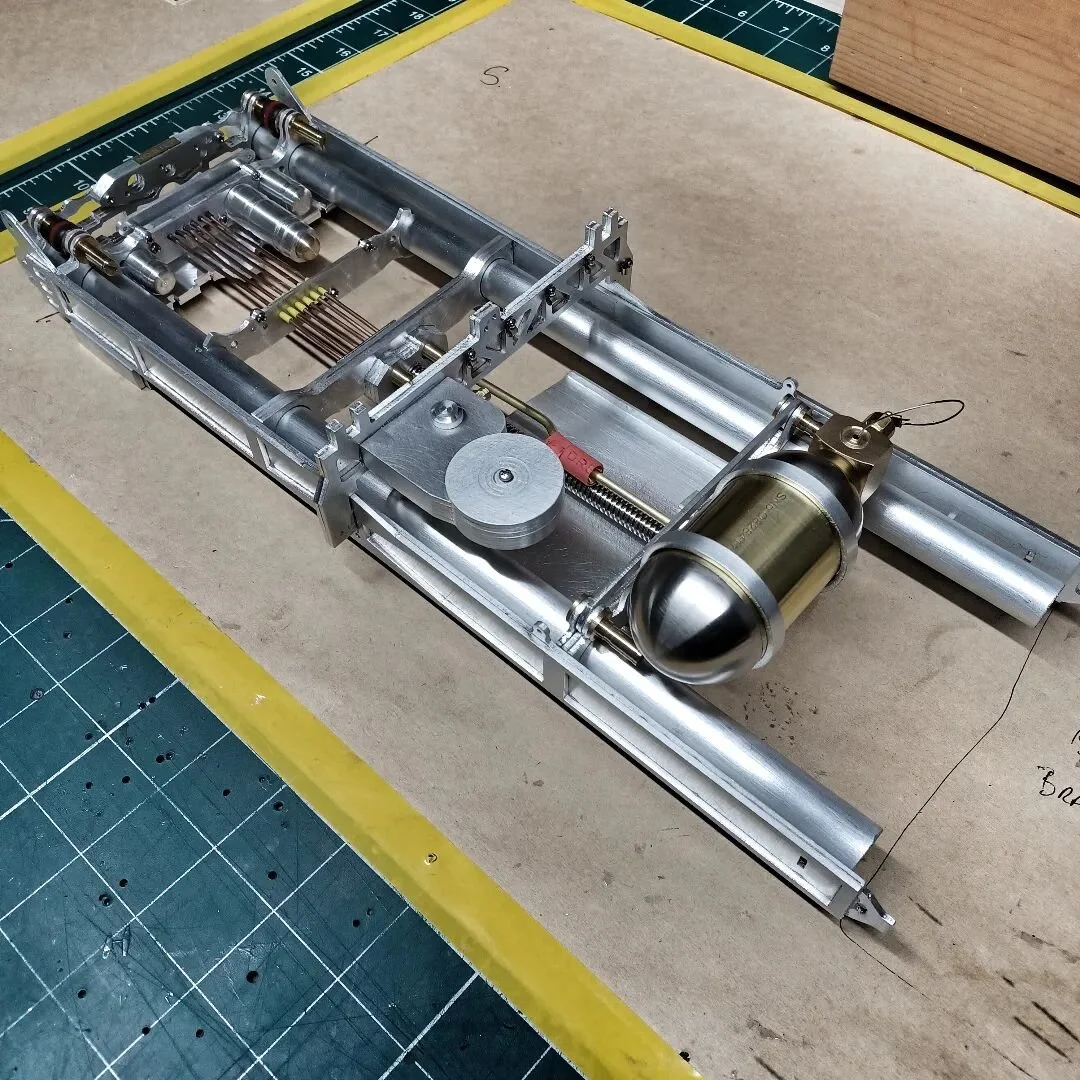 Starting to see some real progress on the model ejection seat being built for a client. 
Next stage aligning and fitting the head box then marrying up the seat pan to the rails.
These unique models are available for purchase/ special build, though I 