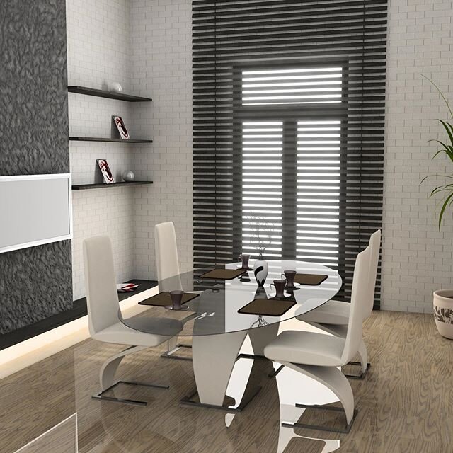 The beautiful sleek lines of Black Venetian Blinds give these rooms a modern and sophisticated look.