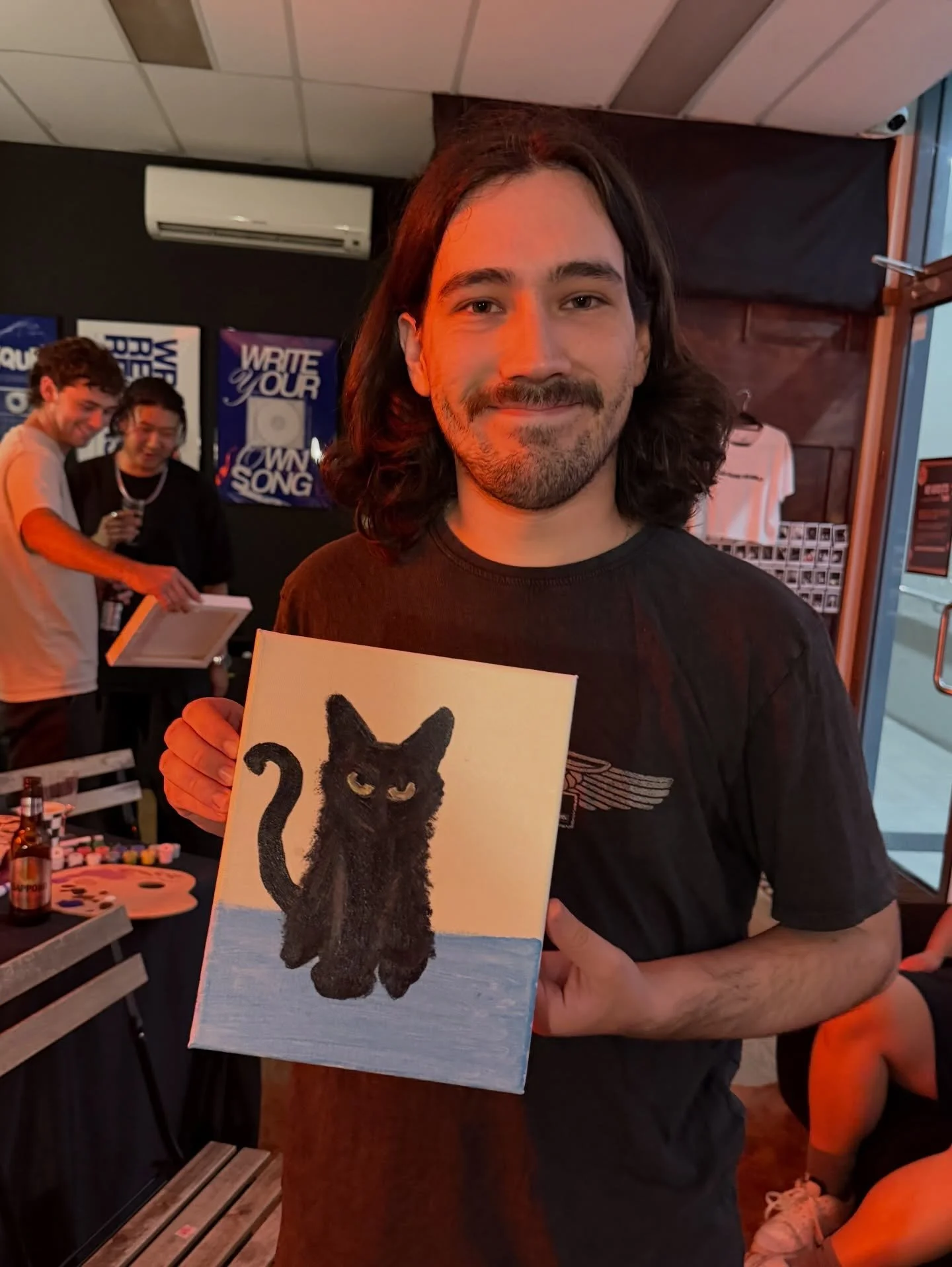 Sending you all of our love this holiday season 🧡

It&rsquo;s not been an easy week but we hope our paintings can brighten your day 🤗 At our EOY team dinner, we painted album covers, pets and&hellip; each other 👀 

We saved the best til last, than