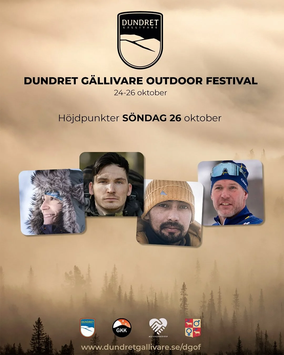 S&ouml;ndag 26 oktober bjuder Dundret G&auml;llivare Outdoor Festival (DGOF) p&aring; morgonl&ouml;pning f&ouml;ljt av frukostsnack, vallatips, lavins&ouml;k, l&aring;ngf&auml;rdsskridskor om isen till&aring;ter samt f&auml;ngslande historier om &aum