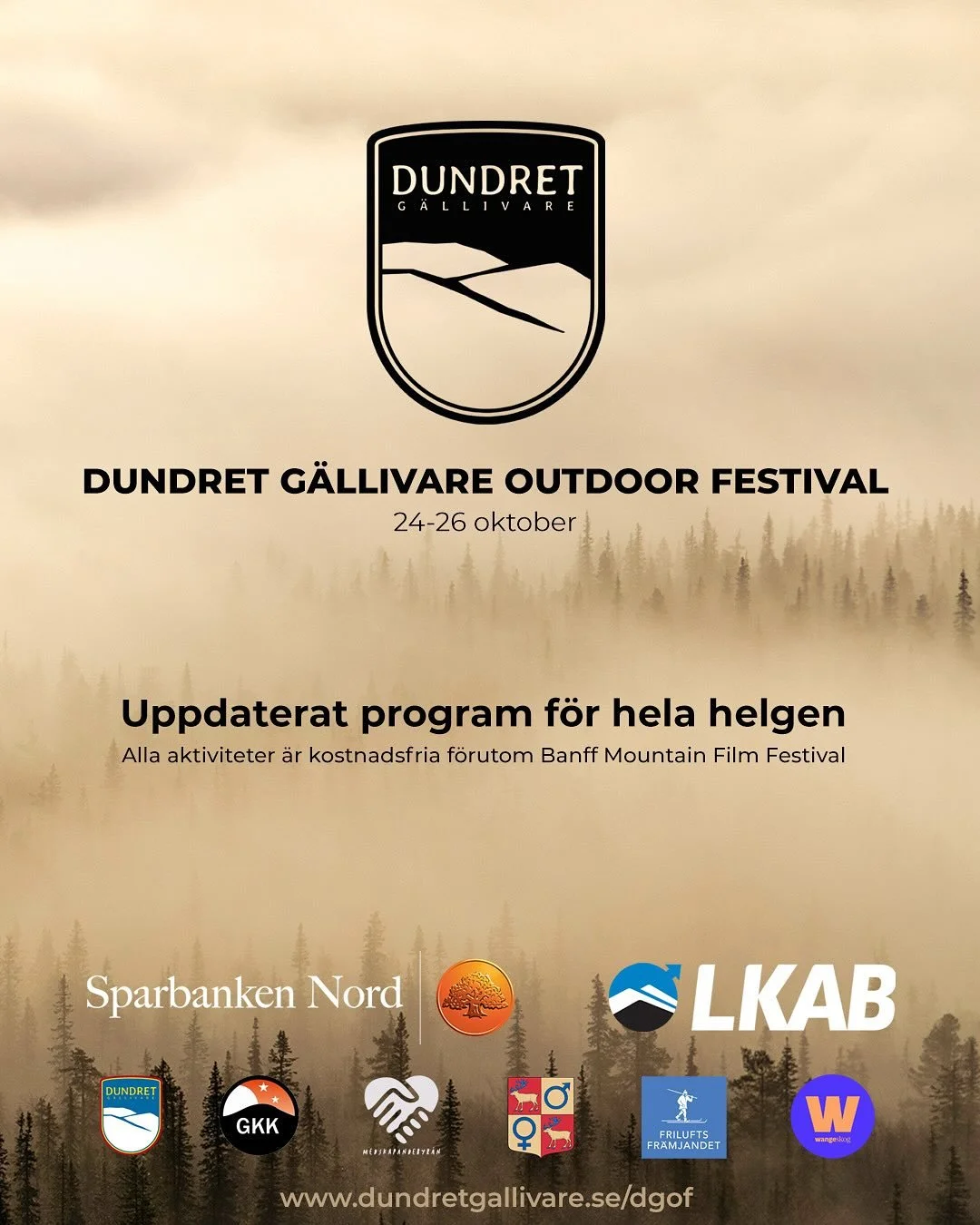 Om en vecka &ouml;ppnar vi den f&ouml;rsta upplagan av Dundret G&auml;llivare Outdoor Festival (DGOF). Vi &auml;r sp&auml;nda p&aring; att se vart denna nya festival ska ta oss. F&ouml;rberedelserna &auml;r i slutfasen, vi har ett starkt program som 