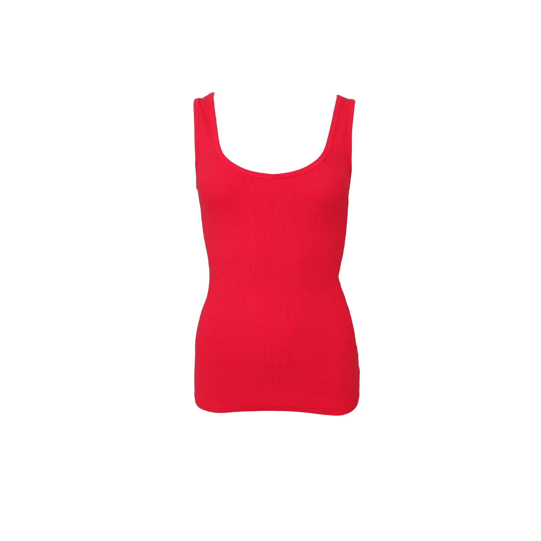 Black Colour Vibs Red Tank Top