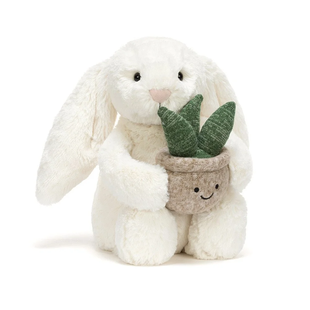 Jellycat Bashful Bunny With Plant