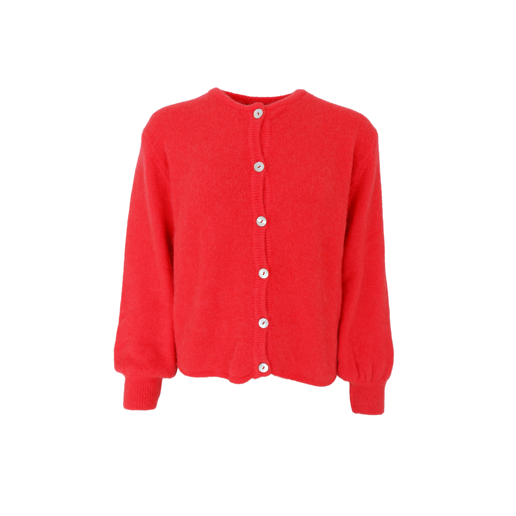 Black Colour Bella Coral Red Cardigan