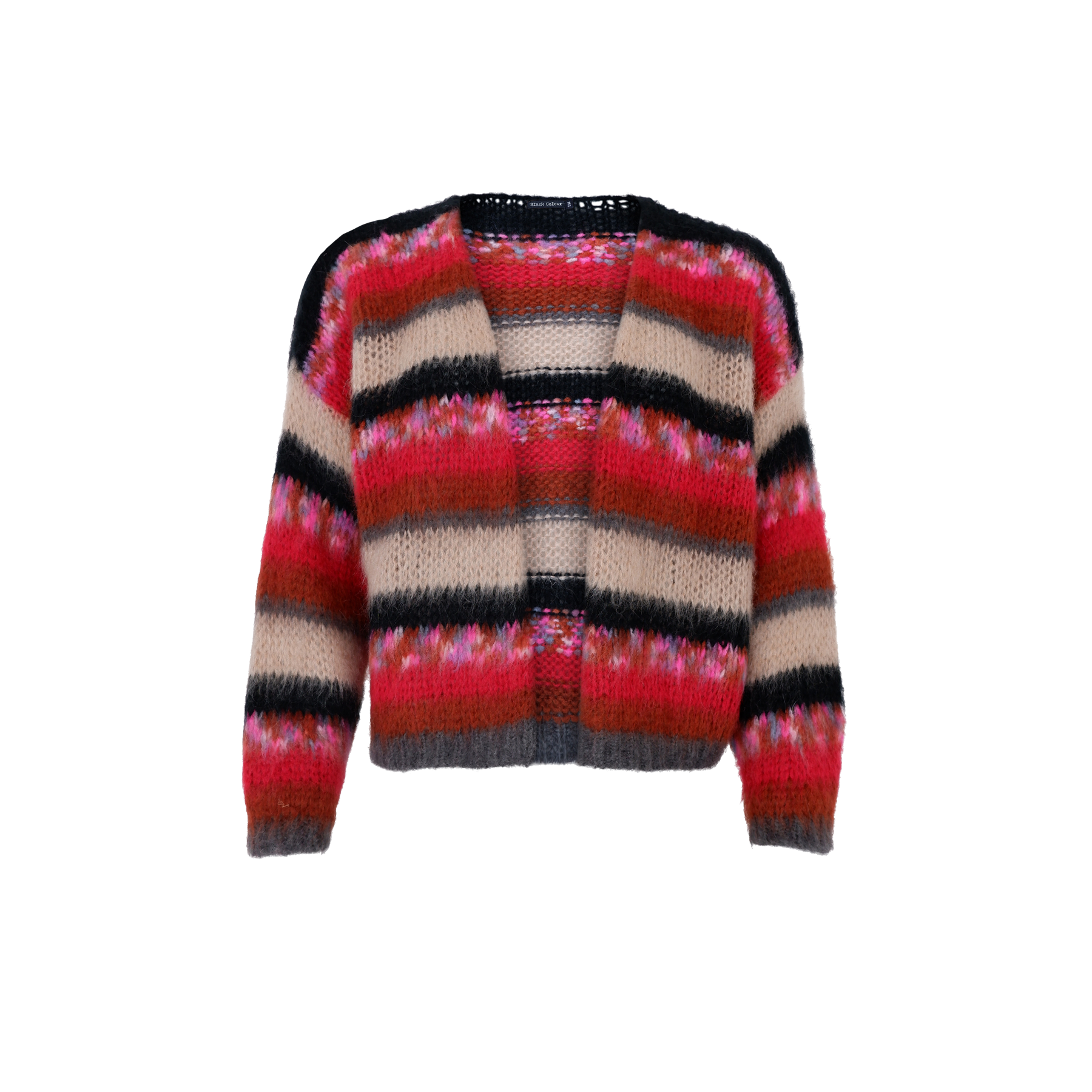 BCCASEY multi striped cardigan Berry.png