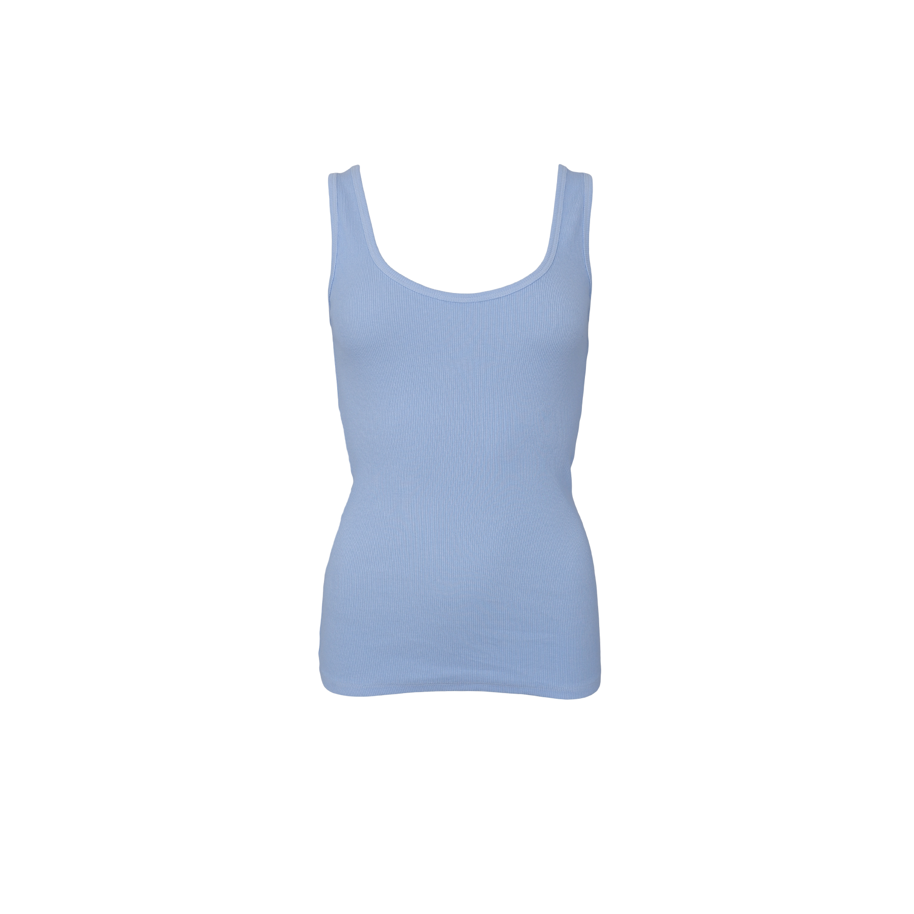 Black Colour Vibs Blue Tank Top