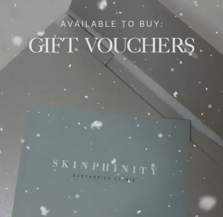 Give the gift of radiance, confidence and time (or ask for some yourself!) with Skinphinity Gift Vouchers. Valid for any in-clinic treatment. Email to buy: info@skinphinity.com