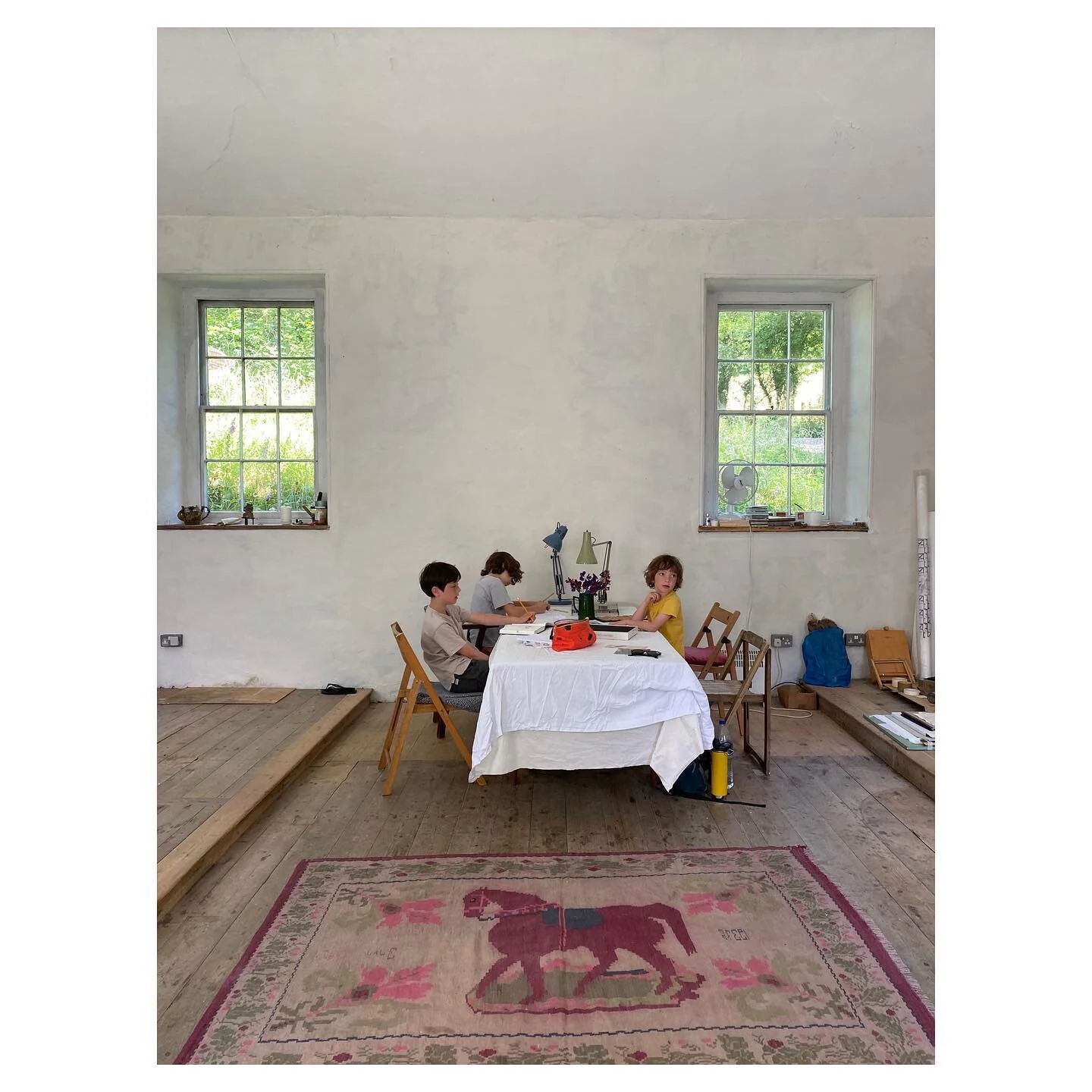 Oof Airbnb. Our second visit to this longhouse in Ceredigion. &pound;80 a night and an art studio in the chapel next door which is &pound;20 for 3 hours or you can get a lesson with the lovely Louise or Alice. We just mainly drew bad anime and ate ho