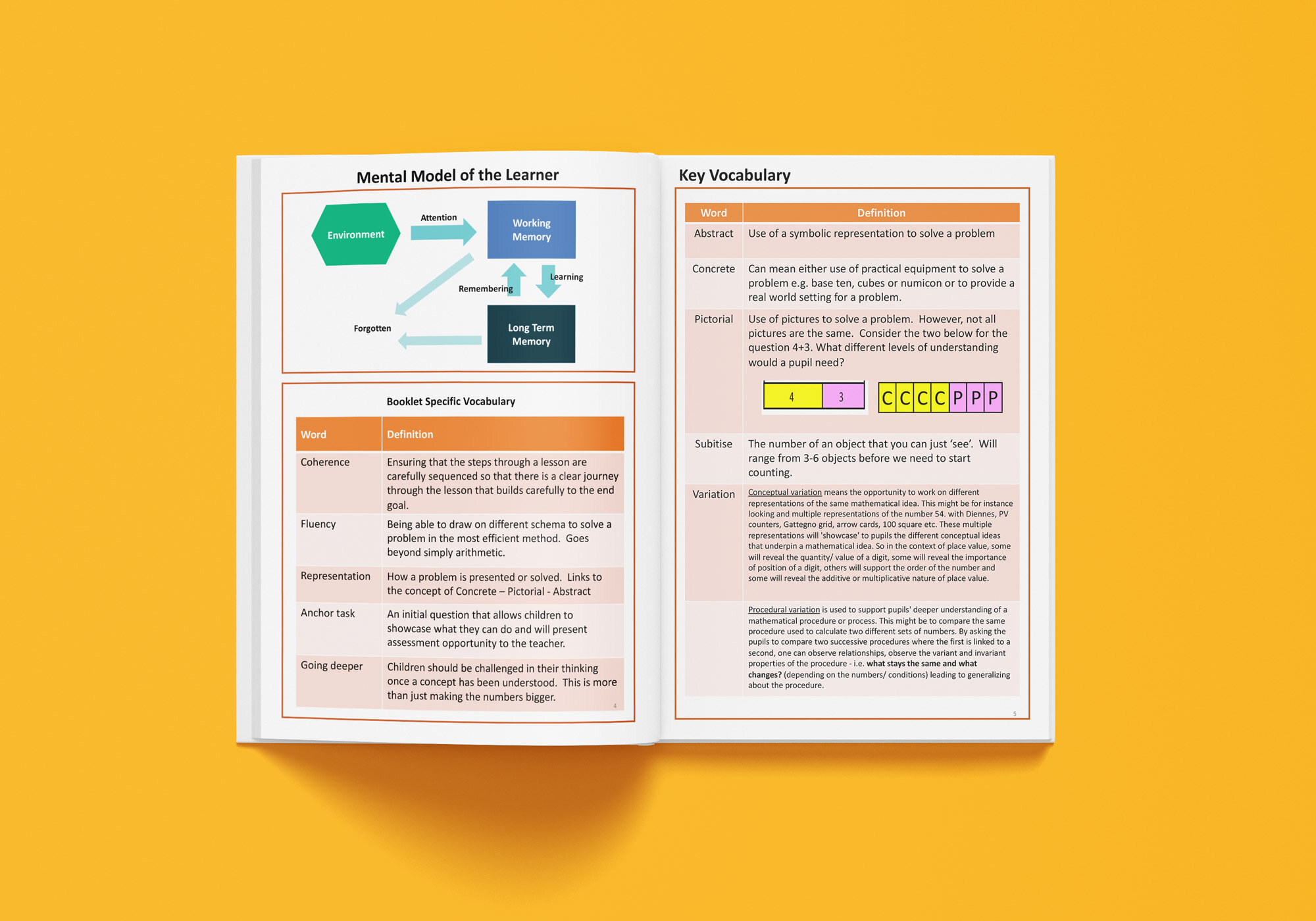 Mathematics Workbook Transform Trust Example Contents