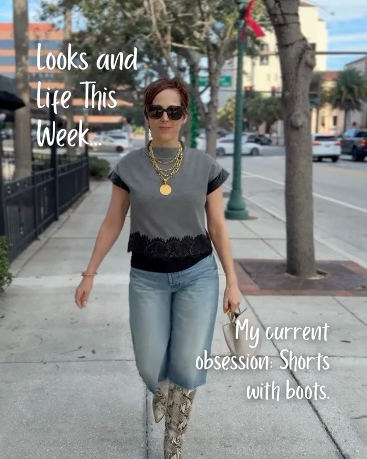 WHAT OUTFIT IS FEELING MOST LIKE YOU RIGHT NOW? 💬

My current outfit obsession: Shorts with boots.👢

This past week was a mix of getting dressed with intention, moving through my days, and choosing pieces that felt like me &mdash; not just for the 