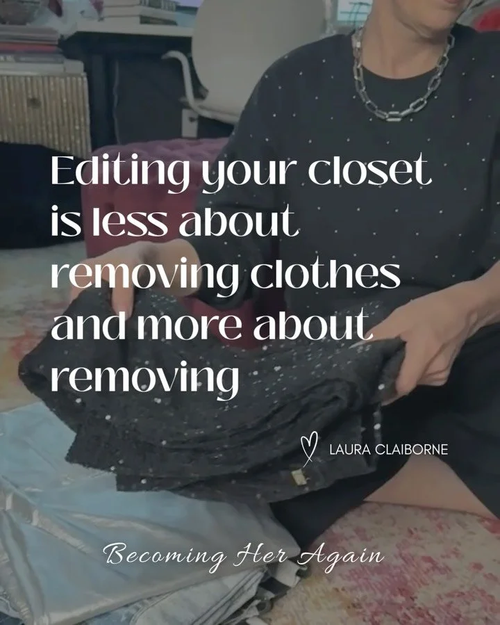 A LOUD CLOSET MAKES IT HARD TO HEAR YOUR OWN STYLE.

💾 Save this for when you need some closet edit mojo. ✅ Follow for more closet edit tips.

If getting dressed feels overwhelming, it&rsquo;s often because your closet is full of decisions you&rsquo