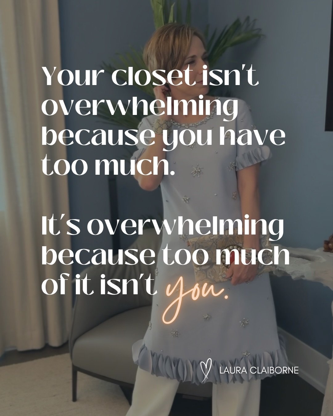 YOUR CLOSET CAN BE FULL BUT STILL&hellip;

&hellip;leave you feeling disconnected from yourself. 

💬 Comment GUIDE and I&rsquo;ll send you my Closet Edit Guide link. 💾 Save this if your closet has been feeling overwhelming lately.

I&rsquo;m back i