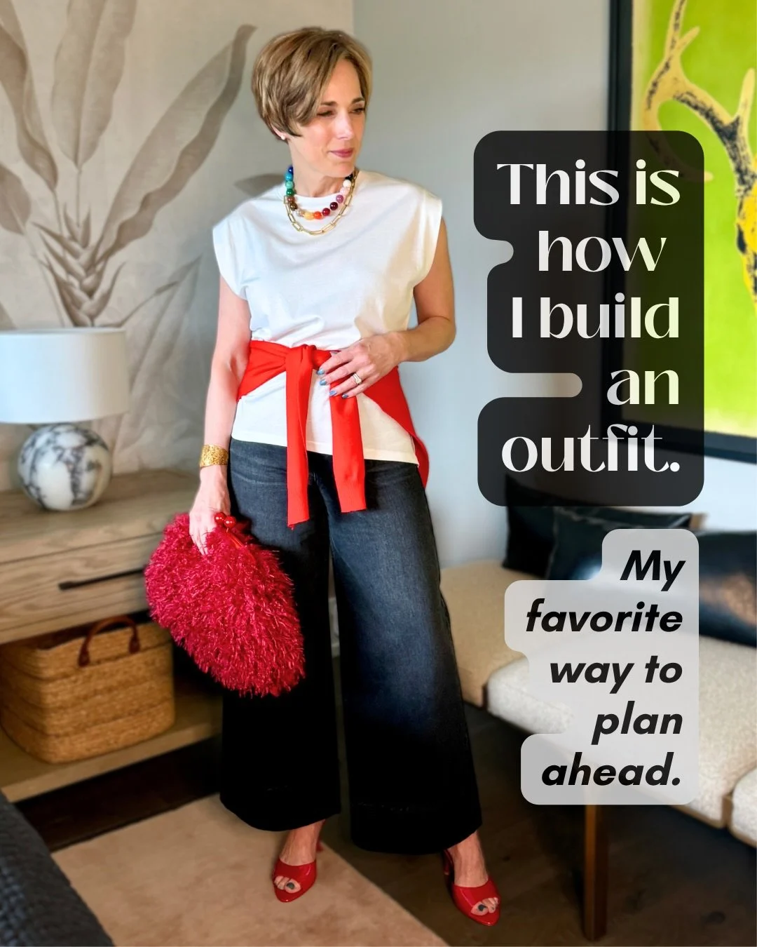 HOW MY BEST OUTFITS COME TOGETHER. ⬇️

I build outfits on the back of my door before I wear them.

💬DO YOU PLAN OUTFITS AHEAD OF TIME&hellip;OR ARE YOU MORE OF A GRAB-AND-GO DRESSER? TELL US IN THE COMMENTS.

💾 SAVE this for the next time you feel 