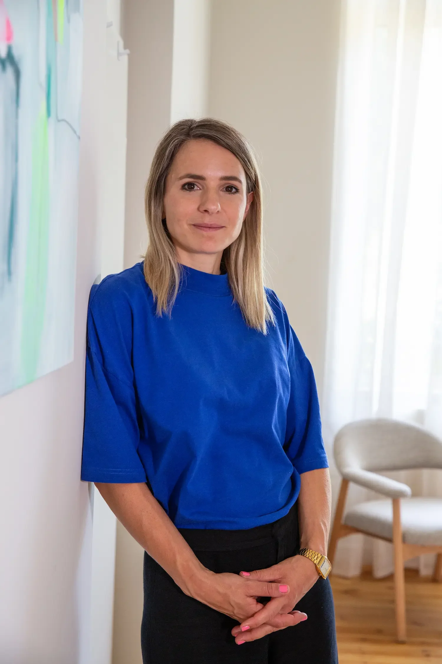 Dr. Julia Rummel, systemischer Coach in Berlin, in ihrer Praxis in Prenzlauer Berg