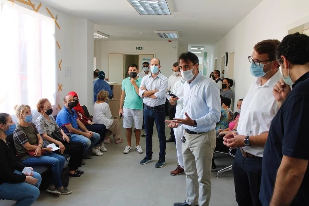 Staff and patients at the Karagheusian centre, Beirut