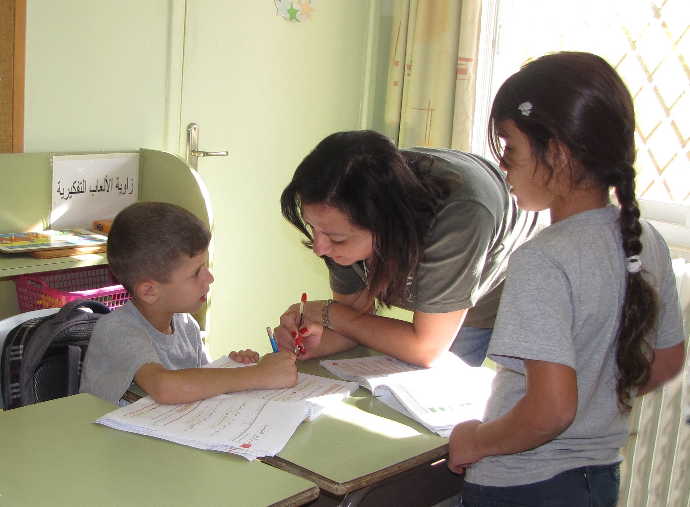 SIRA school pupils doing schoolwork