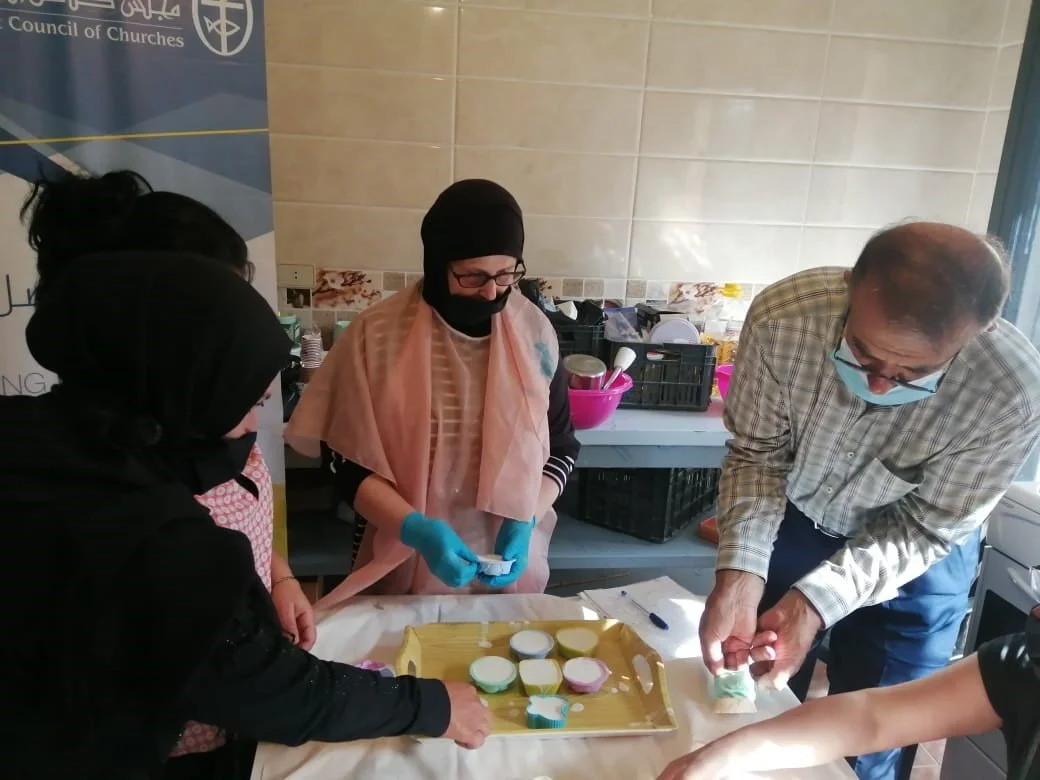 Soap making class, Lebanon