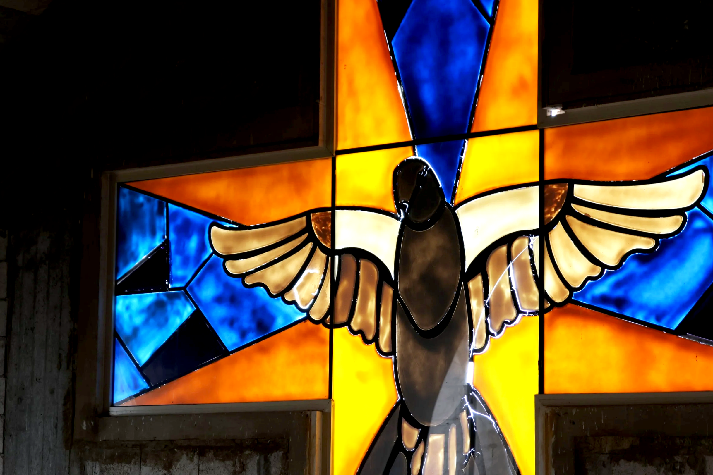 Dove of Peace stained glass window