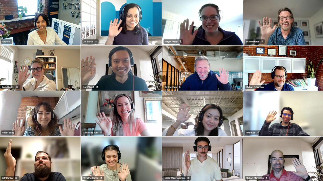  Hi from one of our monthly team meetings! 