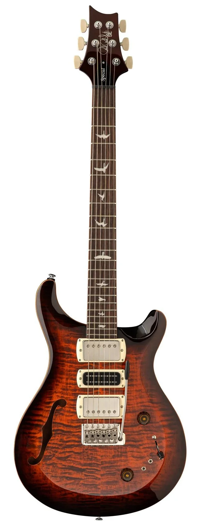  Bitte auf das Bild klicken um weitere Informationen zu erhalten  SE Special Semi Hollow Orange Tiger Smokeburst inklusive SE Gig Bag  unverbindliche Preisempfehlung:  1.307—€ 