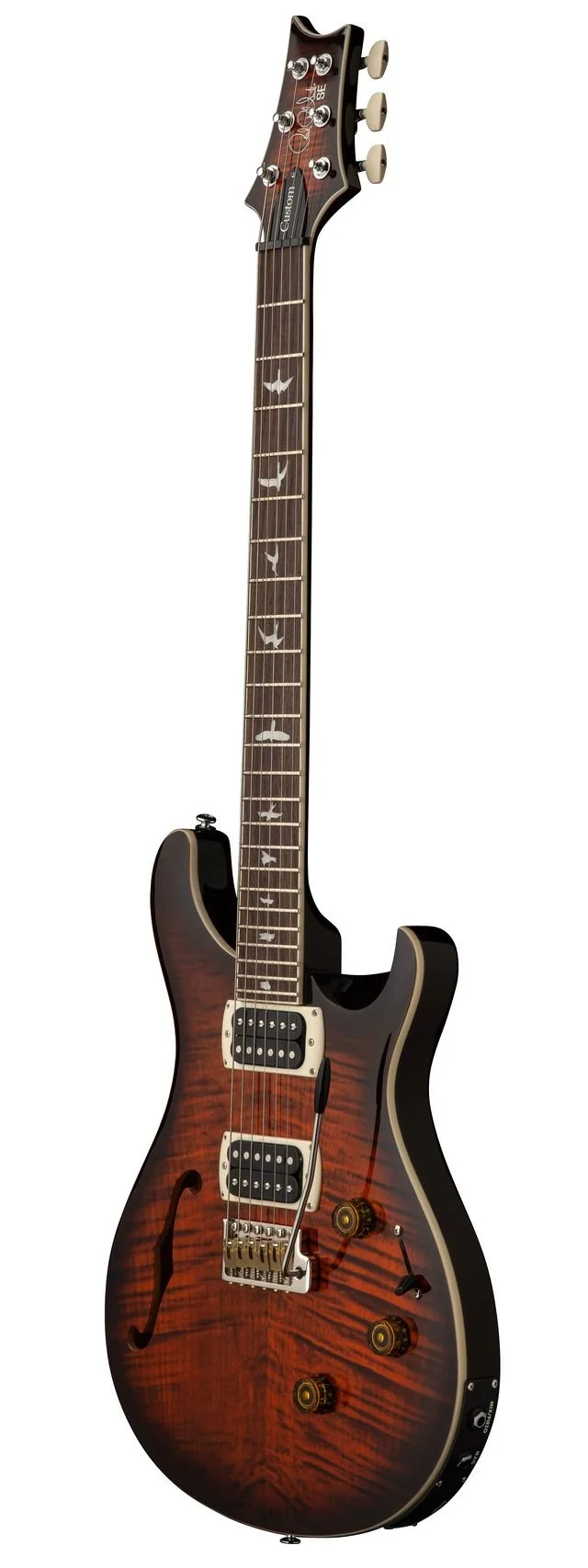  SE Custom 24 Semi Hollow Piezo Orange Tiger Smokeburst 