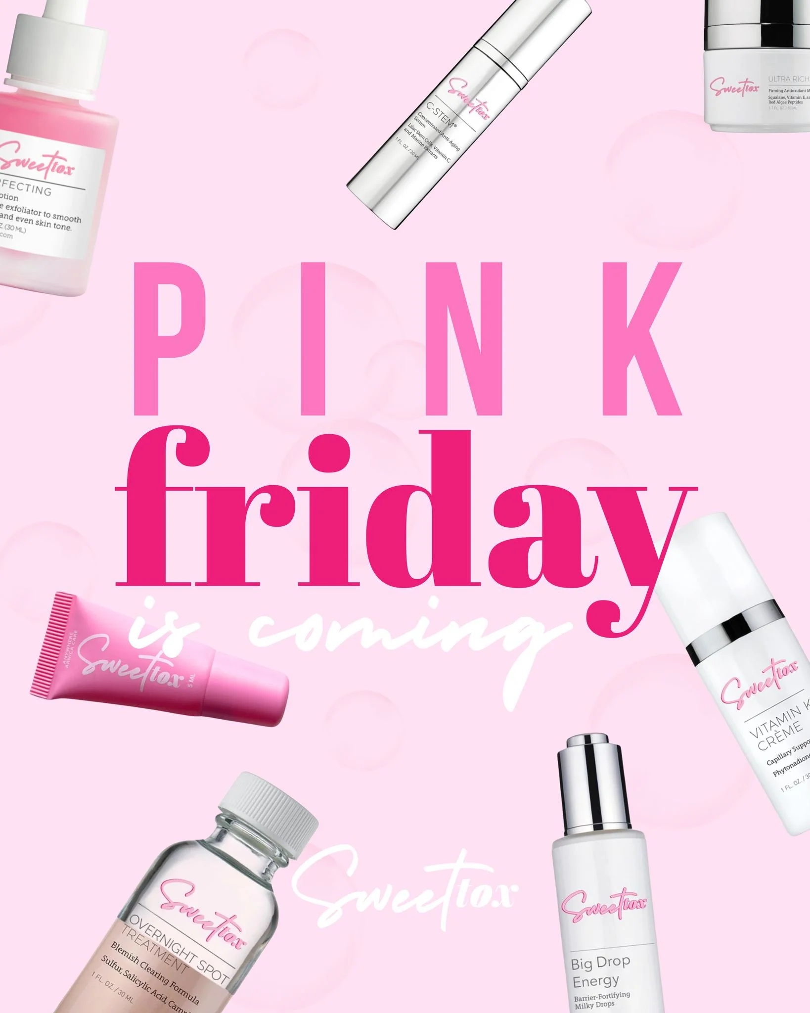 Pink Friday is a week away! 🫧💖 The sweeter version of Black Friday 🤣

Stay tuned on our socials and newsletter for how you can save 🤑 BIG on skincare &amp; merch this holiday season! 

Deets drop in a week- don't miss out!